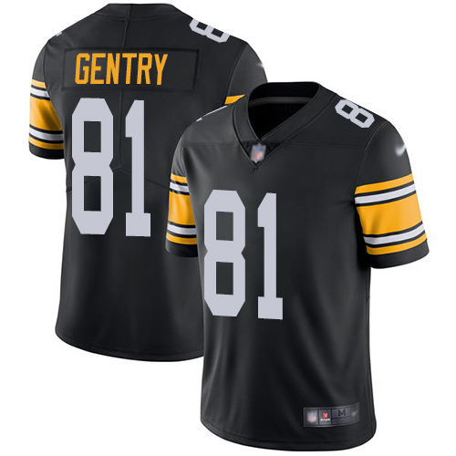 Men Pittsburgh Steelers Football #81 Limited Black Zach Gentry Alternate Vapor Untouchable Nike NFL Jersey